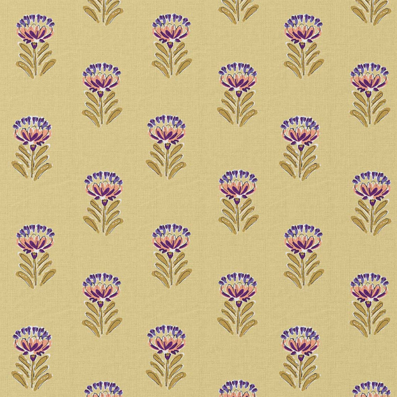 Printed Cotton ESHA2 Yellow / Blue